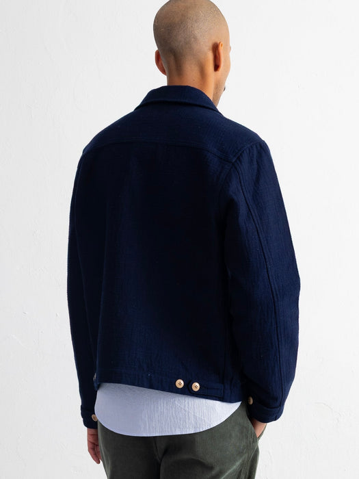 Folk Prism Jacket in Indigo Texture