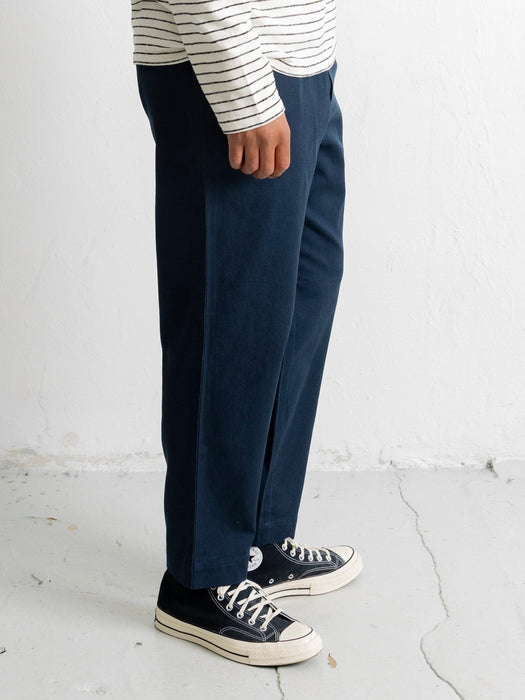 Folk Assembly Pant in Navy Twill