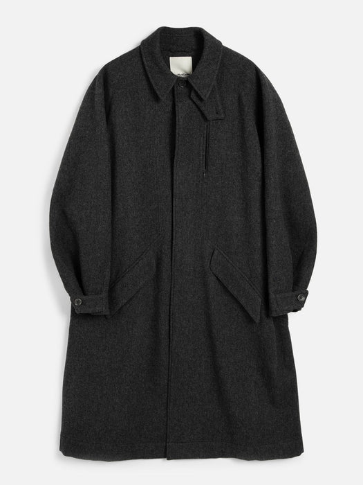YMC Men Tyrell Trench Coat in Grey Melange