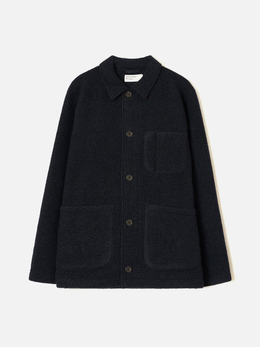 Universal Works Field Jacket in Navy Fleece