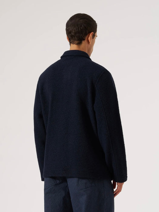 Universal Works Field Jacket in Navy Fleece