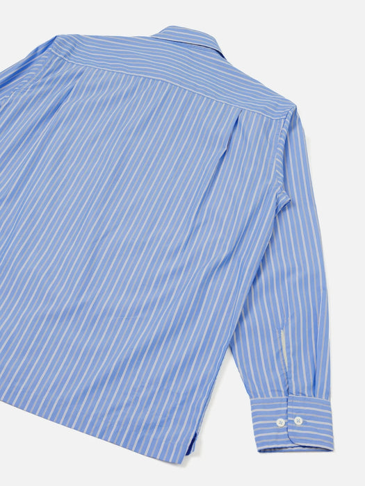 Universal Works Lucky Shirt in Refab Blue Stripe