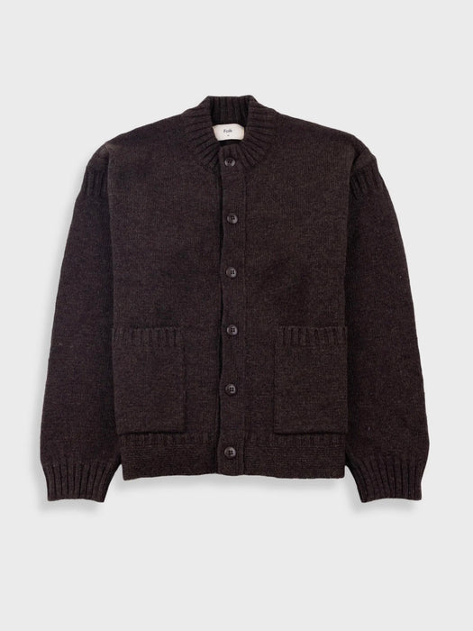 Folk Knitted Jacket in Espresso