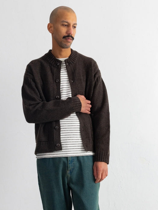 Folk Knitted Jacket in Espresso