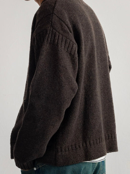 Folk Knitted Jacket in Espresso