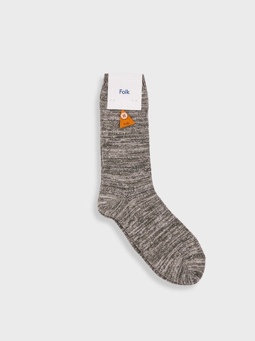 Folk Melange Socks in Sage Mix