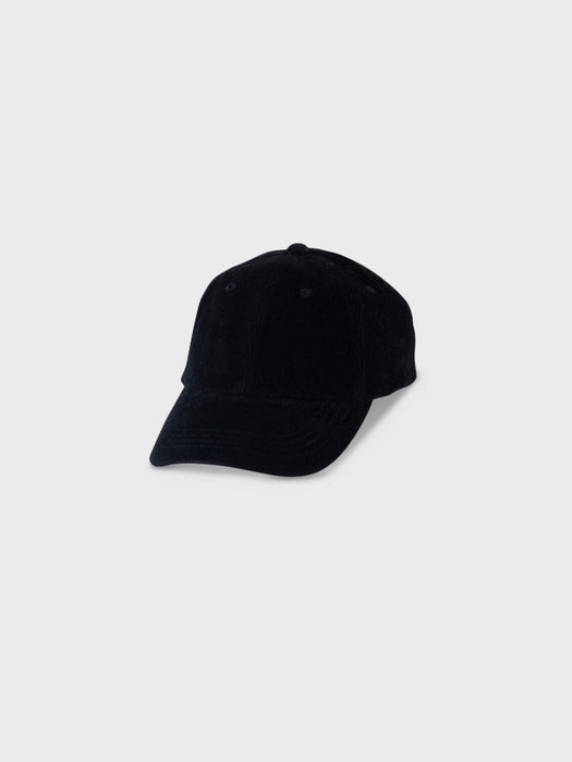 Folk Corduroy Cap in Black