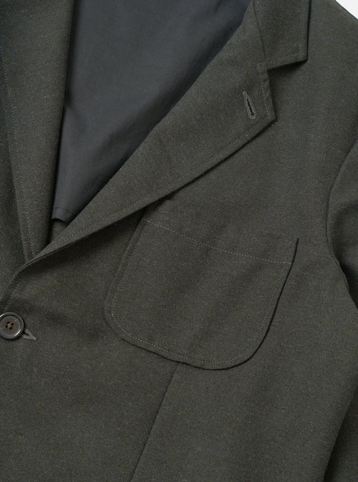 Universal Works Two Button Jacket in Olive Tweed