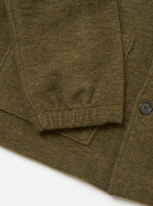 Universal Works Rams Jacket in Olive Wool Mix