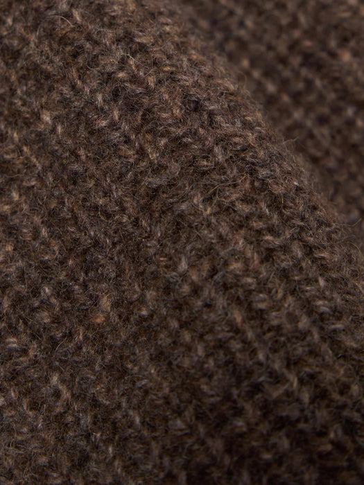 Universal Works Zip Cardigan in Brown Eco Wool