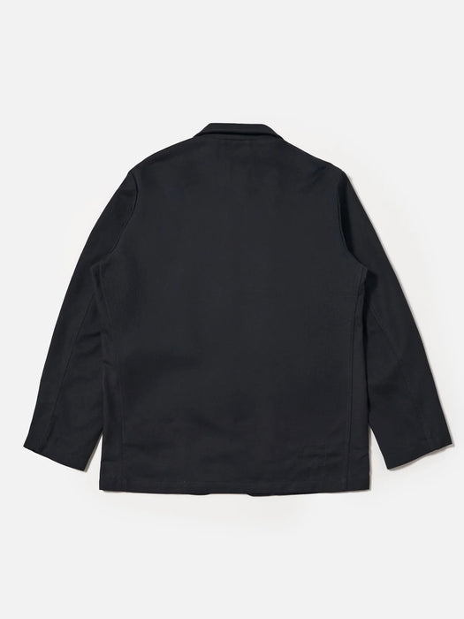 Universal Works Two Button Jacket in Dark Navy Upcycled Tweed