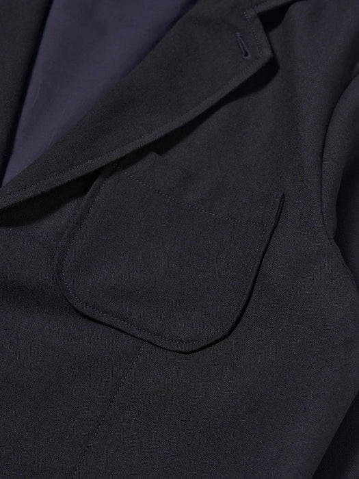 Universal Works Two Button Jacket in Dark Navy Upcycled Tweed