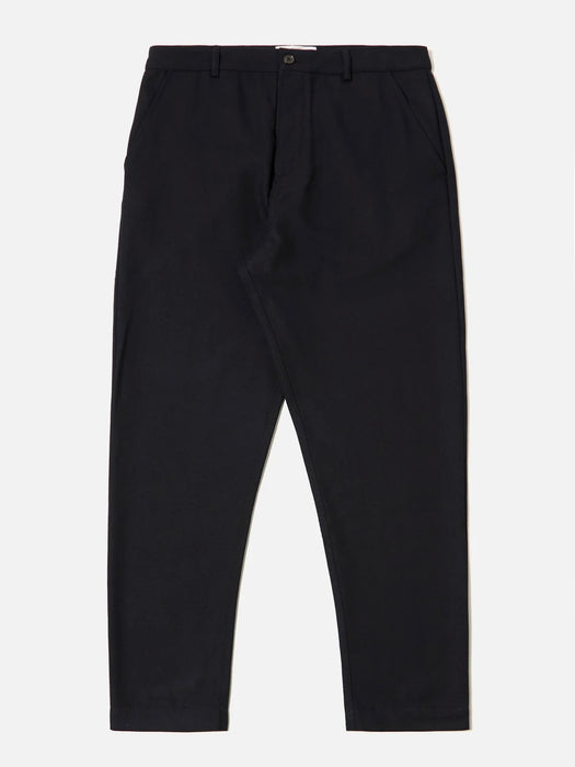 Universal Works Military Chino in Dark Navy Upcycled Tweed