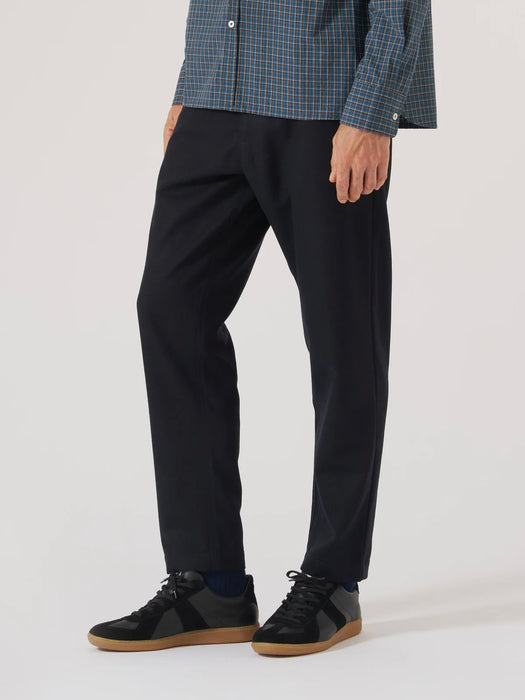 Universal Works Military Chino in Dark Navy Upcycled Tweed