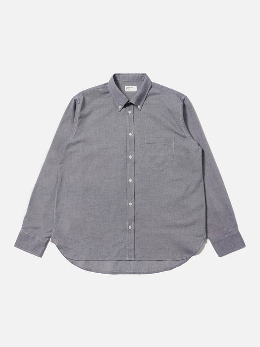 Universal Works Lazy Day Shirt in Navy Neptune Cotton