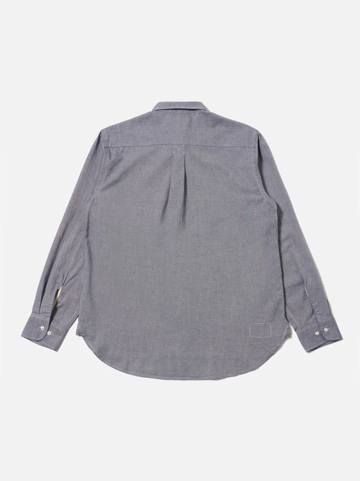 Universal Works Lazy Day Shirt in Navy Neptune Cotton