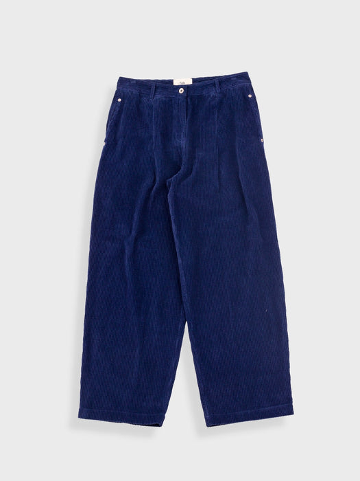 Folk Women Baggy Trousers in Washed Ink Cord