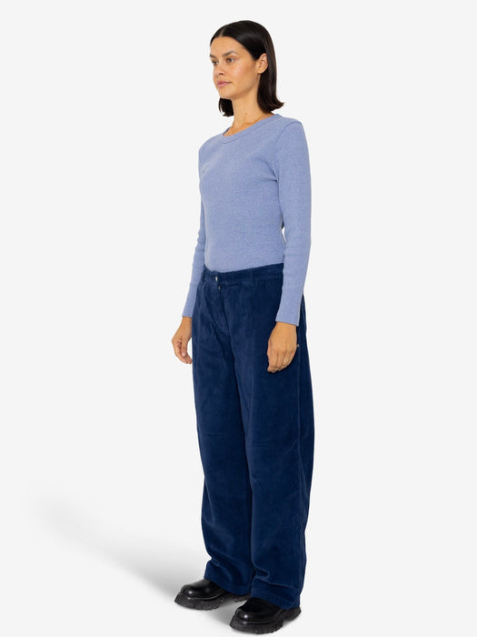 Folk Women Baggy Trousers in Washed Ink Cord