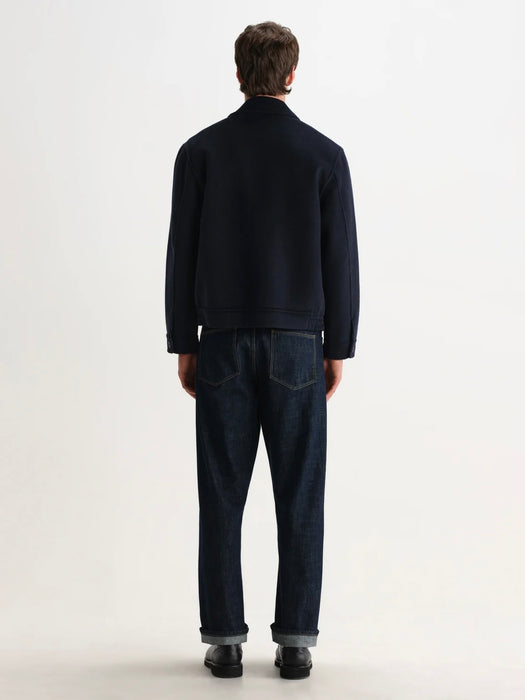 Wax Hamblin Jacket in Double Face Navy Check