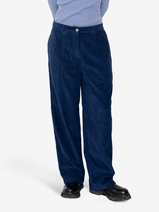 Folk Women Baggy Trousers in Washed Ink Cord