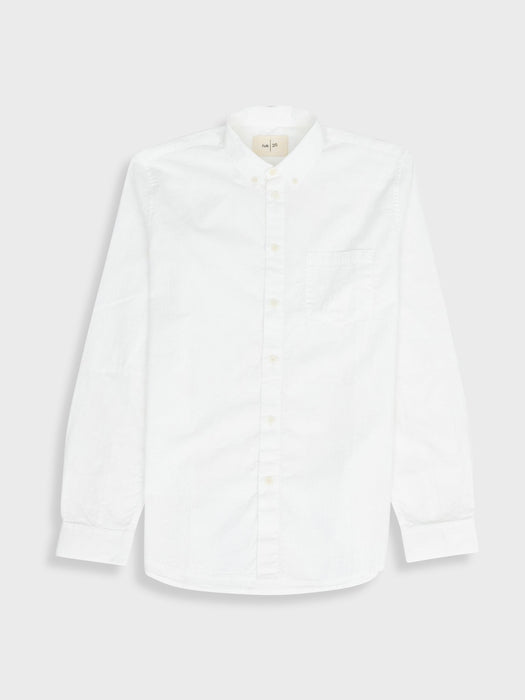 Folk Men Relaxed Shirt in White Slub