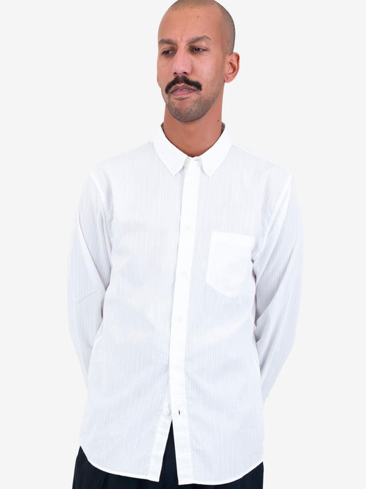 Folk Men Relaxed Shirt in White Slub