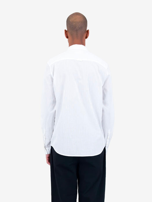 Folk Men Relaxed Shirt in White Slub