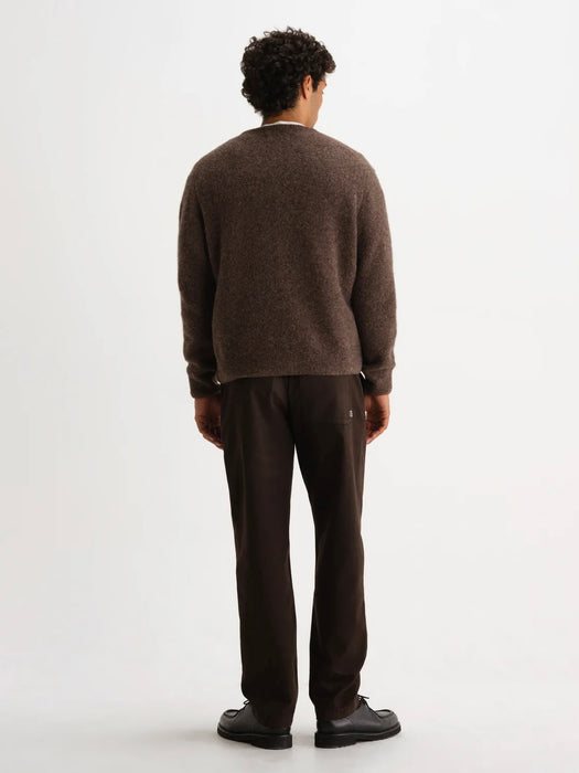 Wax Kemp Fluffy V-Neck in Chocolate