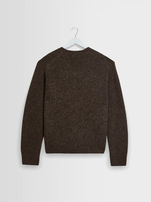 Wax Kemp Fluffy V-Neck in Chocolate