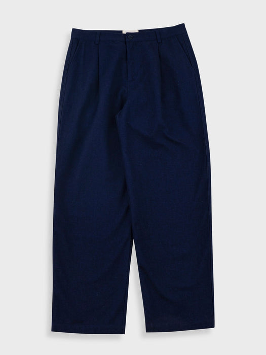 Folk Wide Fit Trouser in Navy LW Moleskin