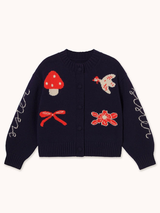 The Tiny Big Sister Fall Cardigan in Navy