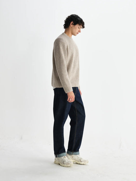 Wax Wilde Donegal Crew Knit in Natural