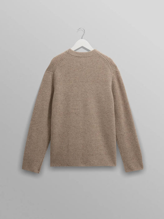 Wax Wilde Donegal Crew Knit in Natural