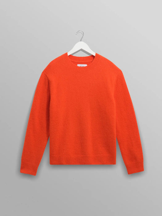 Wax Wilde Fluffy Crew Knit in Orange Blend