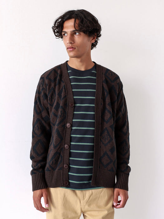 Far Afield Buckley Cardigan in Slate/Burnt Orange