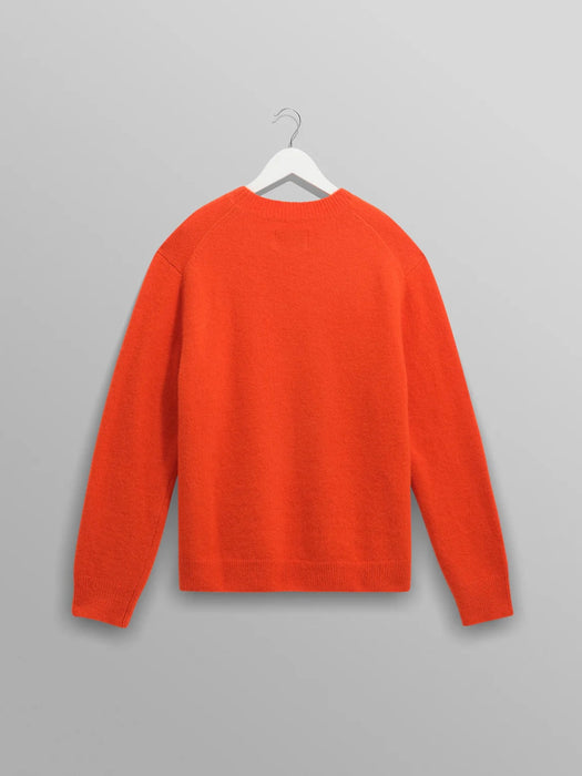Wax Wilde Fluffy Crew Knit in Orange Blend