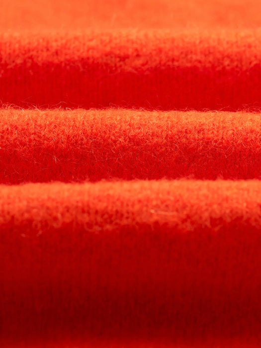 Wax Wilde Fluffy Crew Knit in Orange Blend