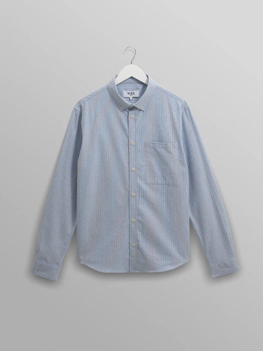 Wax Nolan Abingdon Shirt in Blue Prep Stripe