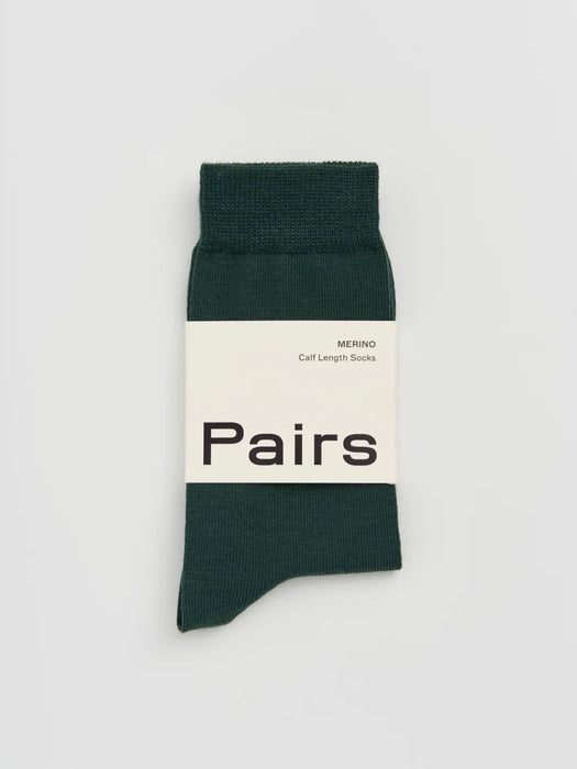 Pairs Merino Socks in Dark Green