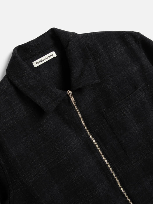 YMC Men Bowie Jacket in Black / Charcoal
