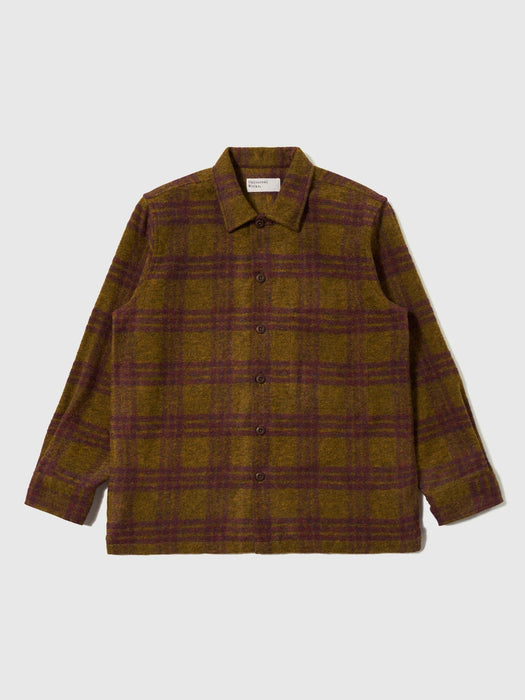 Universal Works Fatigue Shirt in Gold Dam Check