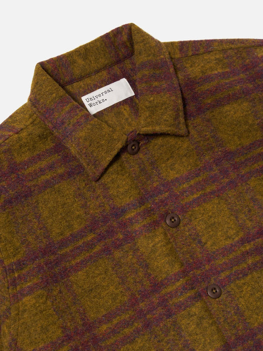 Universal Works Fatigue Shirt in Gold Dam Check