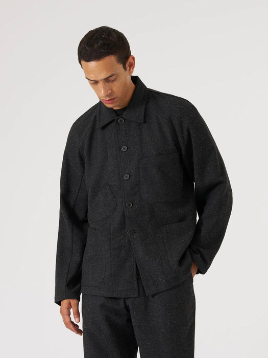 Universal Works Station Jacket in Salt & Pepper Tweed