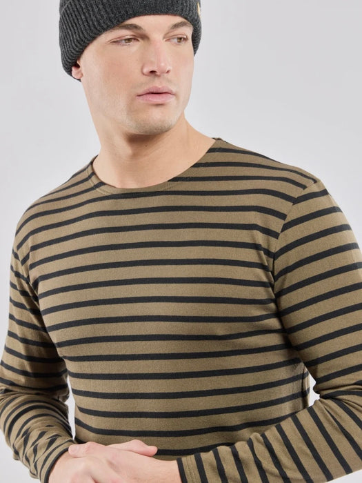 Armor Lux LS Heritage Breton in Olive / Black