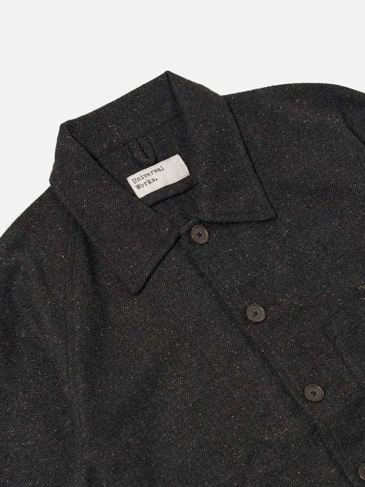 Universal Works Station Jacket in Salt & Pepper Tweed