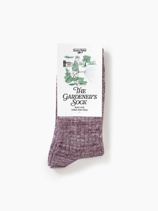 Service Works Gardeners Socks in Burgundy