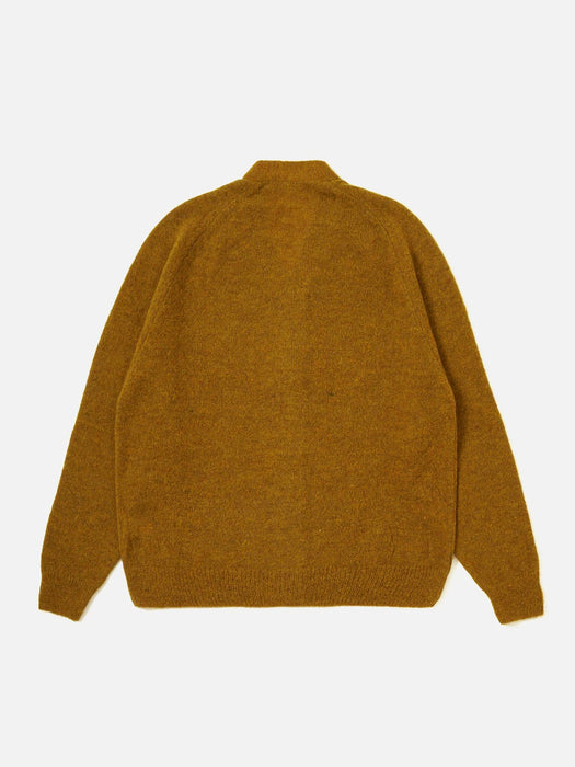 Universal Works David Cardigan in Gold Alpaca