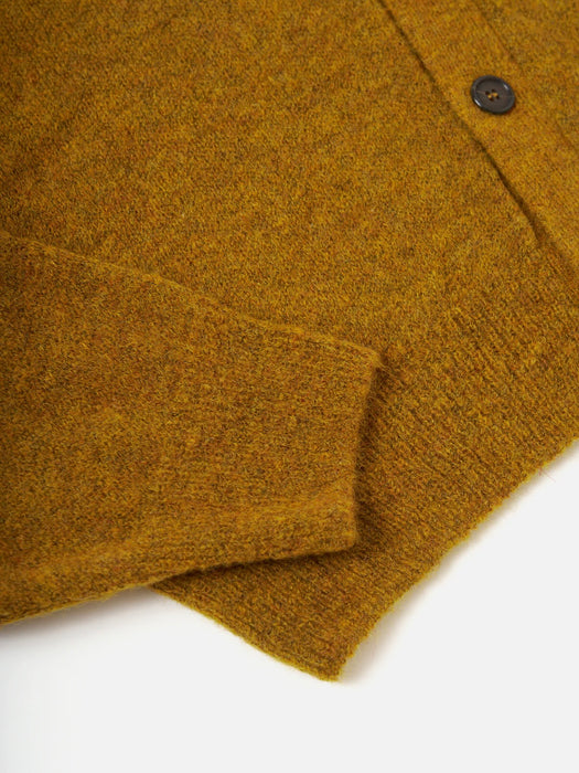 Universal Works David Cardigan in Gold Alpaca