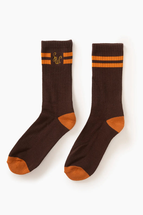 Service Works Monogram Socks in Brown