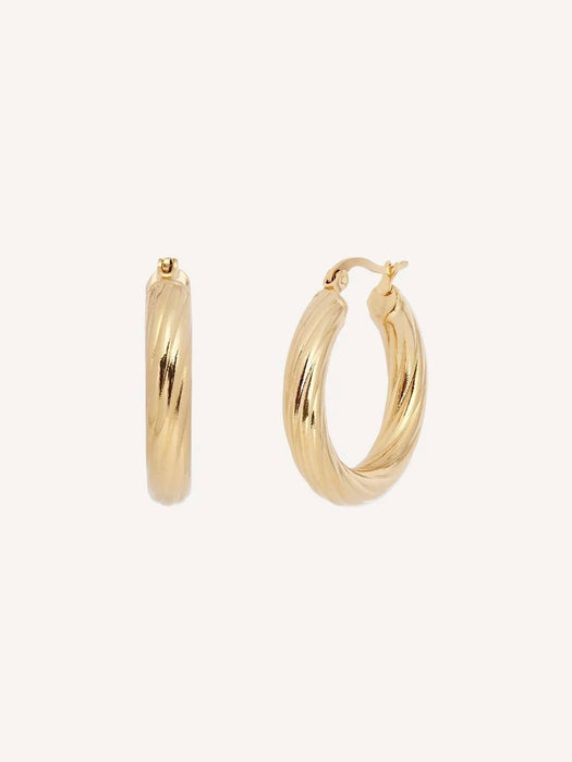 And Danu Large Shearwater Earrings in Gold